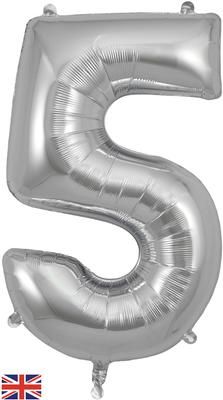 bg603653-Oaktree-34inch-Number-5-Silver.jpg Oaktree 34" Silver Number 5 - Image 1