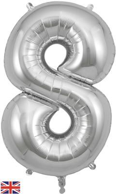 bg603684-Oaktree-34inch-Number-8-Silver.jpg Oaktree 34" Silver Number 8 - Image 1