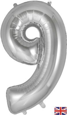 bg603691-Oaktree-34inch-Number-9-Silver.jpg Oaktree 34" Silver Number 9 - Image 1