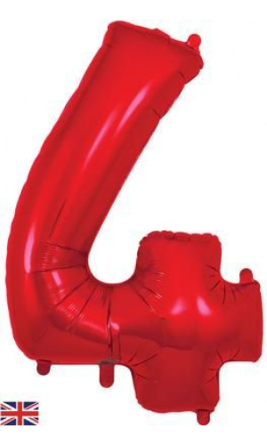 Oaktree 34" Red Number 4