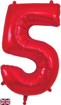 bg606555-34inch-Red-Number-5.jpg Oaktree 34" Red Number 5 - Image 1