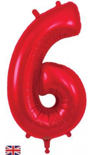Oaktree 34" Red Number 6
