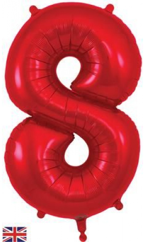 Oaktree 34" Red Number 8