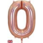 Oaktree 34" Holographic Rose Gold Number 0