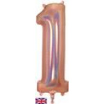 Oaktree 34" Holographic Rose Gold Number 1