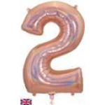 Oaktree 34" Holographic Rose Gold Number 2