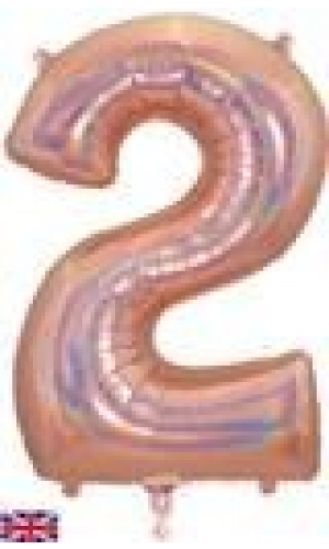 Oaktree 34" Holographic Rose Gold Number 2