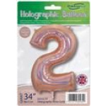 Oaktree 34" Holographic Rose Gold Number 2 - Image 2