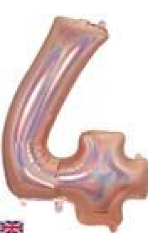 Oaktree 34" Holographic Rose Gold Number 4