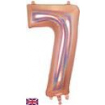 Oaktree 34" Holographic Rose Gold Number 7