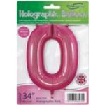 Oaktree 34" Holographic Pink Number 0 - Image 2