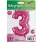 Oaktree 34" Holographic Pink Number 3 - Image 2