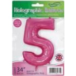 Oaktree 34" Holographic Pink Number 5 - Image 2