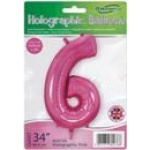 Oaktree 34" Holographic Pink Number 6 - Image 2
