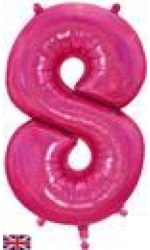 Oaktree 34" Holographic Pink Number 8