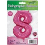 Oaktree 34" Holographic Pink Number 8 - Image 2