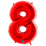 Grabo 40"  Red Number 8
