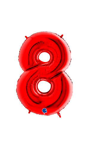 Grabo 40"  Red Number 8
