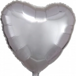 18" Metallic Silver Foil Heart