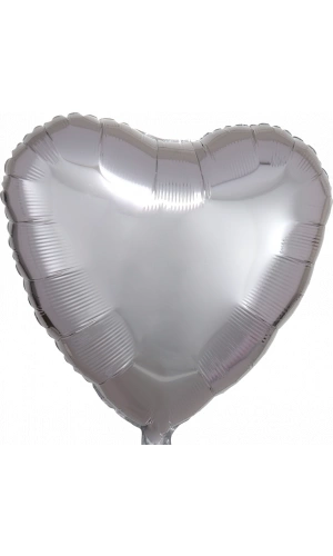 18" Metallic Silver Foil Heart