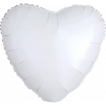 18" Metallic White Foil Heart