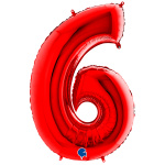 Grabo 40"  Red Number 6