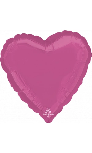 18" Bright Bubble Gum Pink Foil Heart