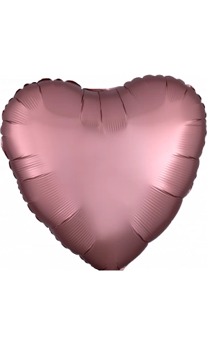 18" Satin Luxe Rose Copper Foil Heart