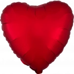 18" Satin Luxe Sangria Foil Heart