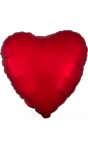 18" Satin Luxe Sangria Foil Heart