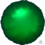 18" Satin Luxe Emerald Green Foil Round