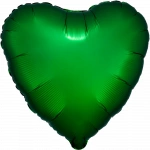 18" Satin Luxe Emerald Foil Heart