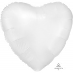 18" Satin Luxe® White Satin Foil Heart