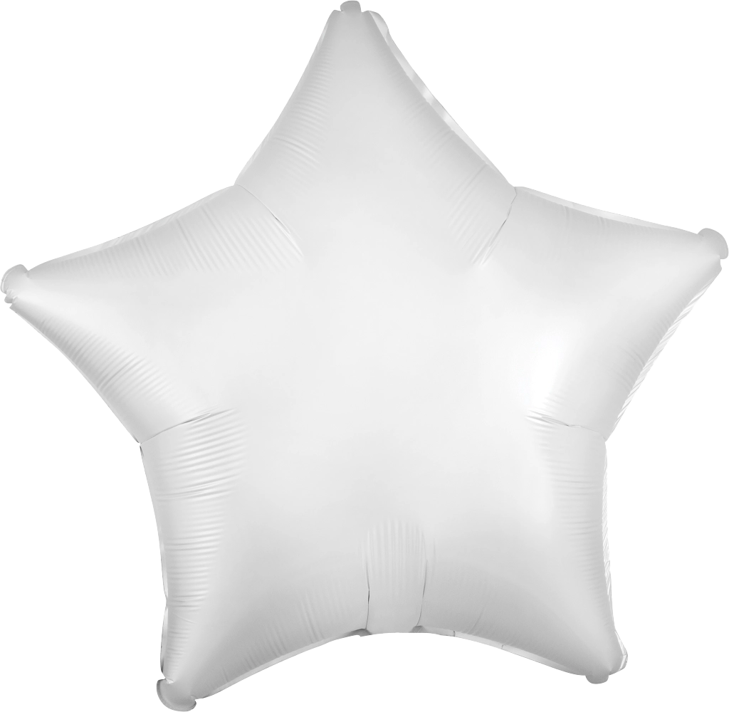 38591-Satin-Luxe-White-Star.webp 18" White Foil Star - Image 1