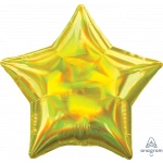 18" Iridescent Yellow Holographic Star