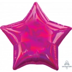 18" Iridescent Magenta Holographic Star