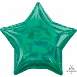 18" Iridescent Green Holographic Star