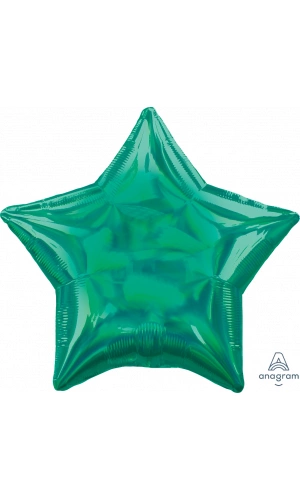 18" Iridescent Green Holographic Star