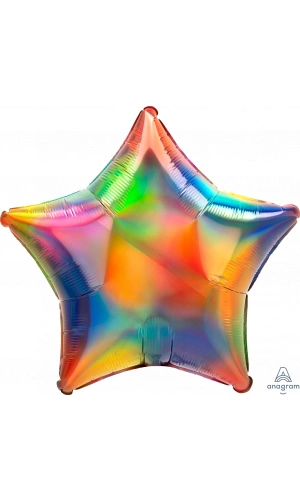 18" Iridescent Rainbow Holographic Star