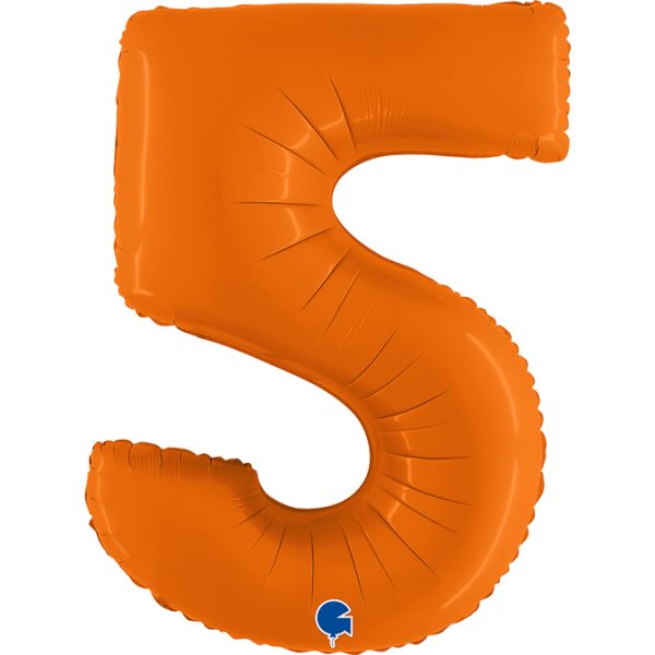 400500mo-number-5-matte-orange-40inc-b-600x600-1.jpg Grabo 40" Matte Orange Number 5 - Image 1