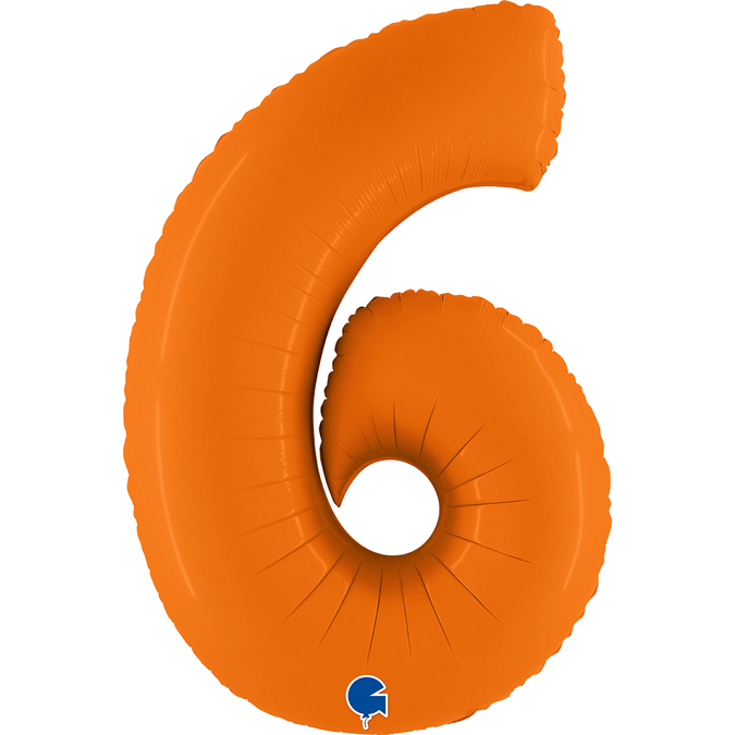 400600mo-number-6-matte-orange-40inc-b.jpg Grabo 40" Matte Orange Number 6 - Image 1