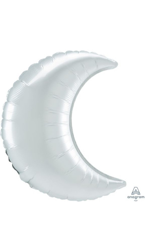 26" White Satin Crescent