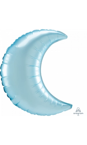 26" Pastel Blue Satin Crescent
