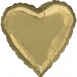 18" White Gold Foil Heart