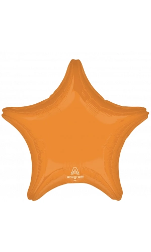 18" Vibrant Orange Foil Star