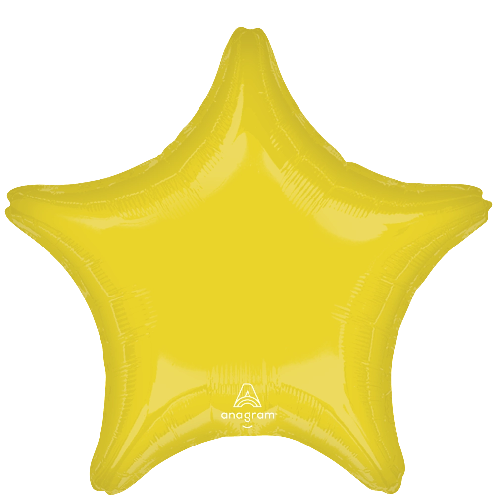 47122-Vibrant-Yellow-Front.webp 18" Vibrant Yellow Foil Star - Image 1