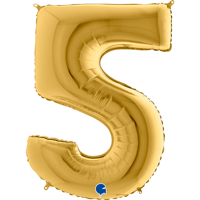 6d2c32b07fa34c8fd23c3909703f3cd07918bc0d.jpg Grabo 40" Gold Number 5 - Image 1