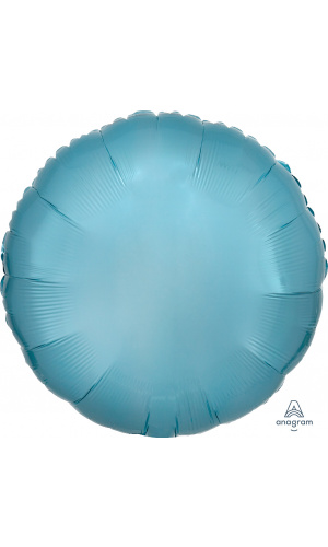18" Metallic Pearl Pastel Blue Foil Round