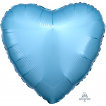 18" Metallic Pearl Pastel Blue Foil Heart